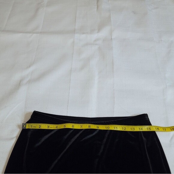 J. Jill 2 Piece Set Black Velvet Pull-on Skirt and 3/4 Sleeve Top Size XS - Picture 9 of 11